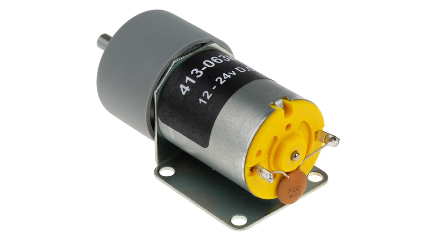 RS PRO Bürsten-Getriebemotor bis 59 mNm, 12 V dc / 1,31 W, , Wellen-Ø 4mm, 27mm x 51mm