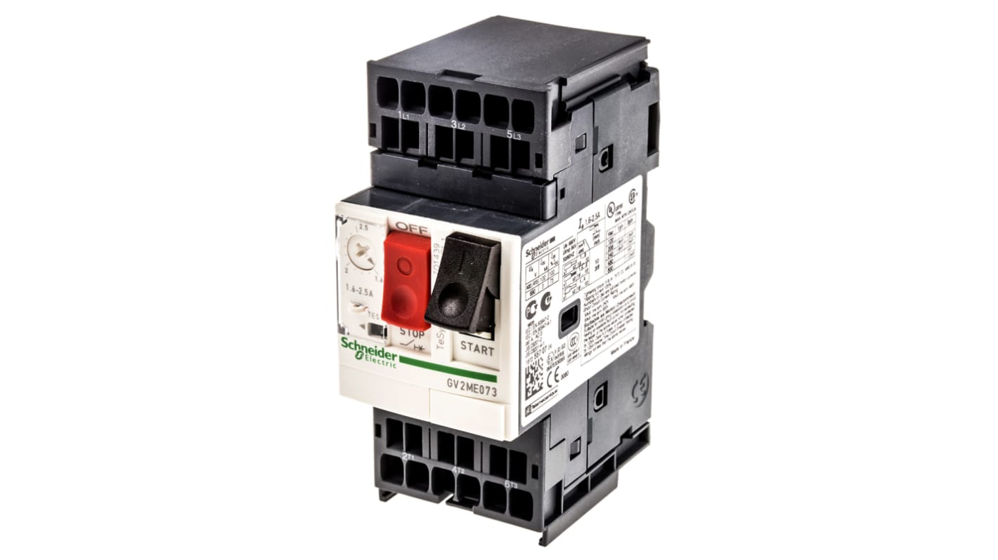 Schneider Electric TeSys GV2M Motorschutzschalter, 1,6 → 2,5 A 89mm x 44.5mm