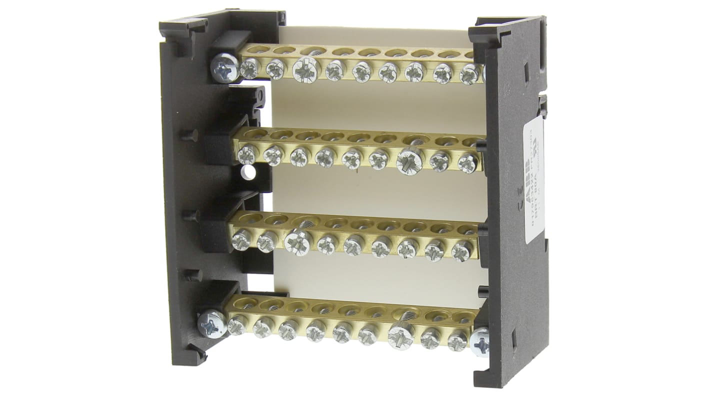 Blok rozdzielczy 8 -żyłowy Entrelec 80A 600 V 6 AWG, 8 AWG