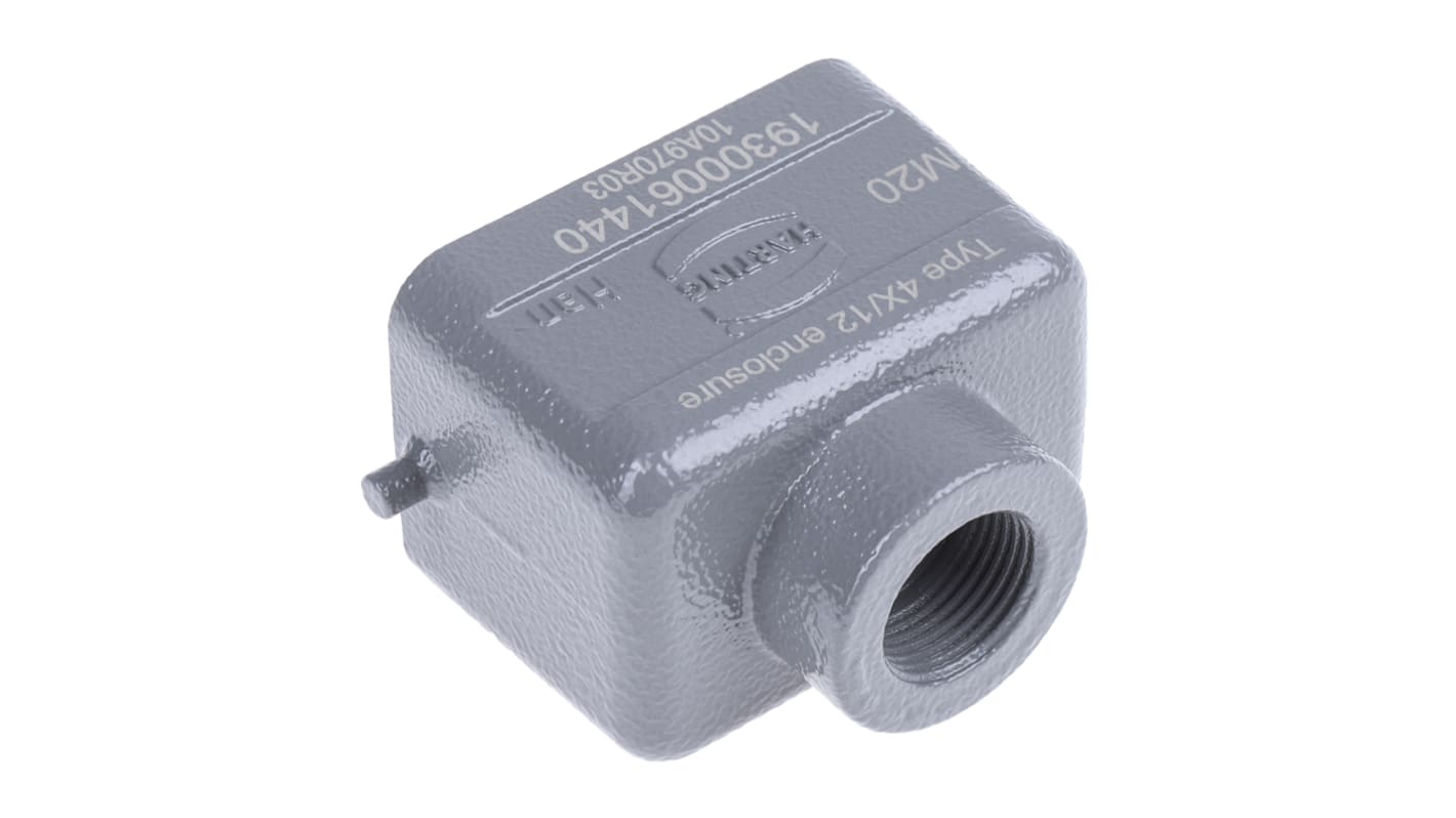 Carcasa para conector industrial con entrada superior HARTING serie Han B tamaño 6B