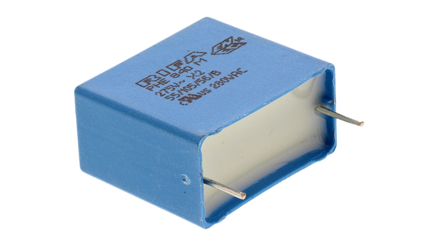 KEMET PHE840 Folienkondensator 1μF ±20% / 275V ac, THT Raster 22.5mm