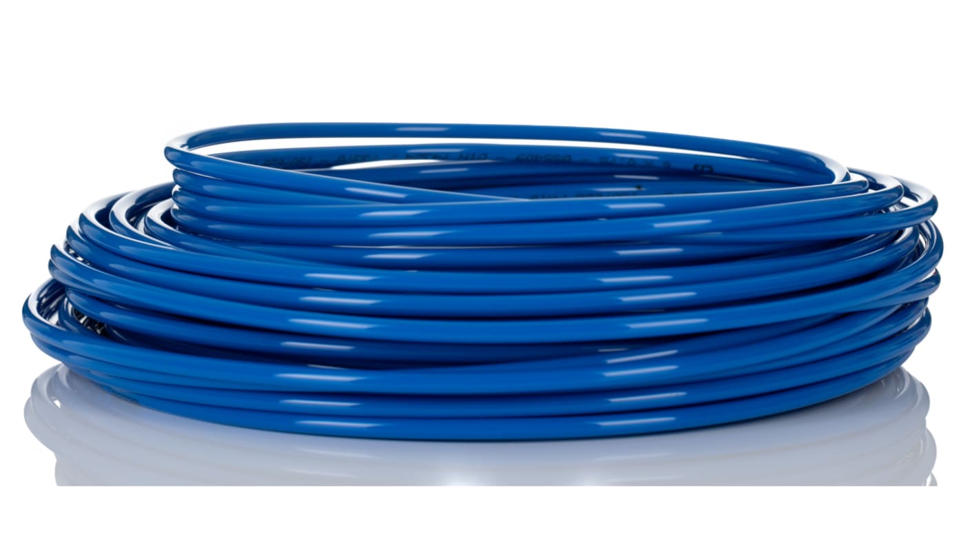 Tubería de aire comprimido RS PRO de Nylon Azul, diá. exterior 6mm, longitud 30m