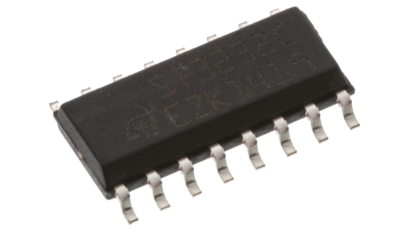 STMicroelectronics ライントランシーバ表面実装, 16-Pin, ST3232CDR