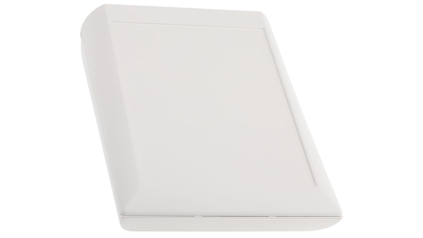 OKW Comtec Series White ABS Desktop Enclosure, Sloped Front, 200 x 150 x 71.5mm