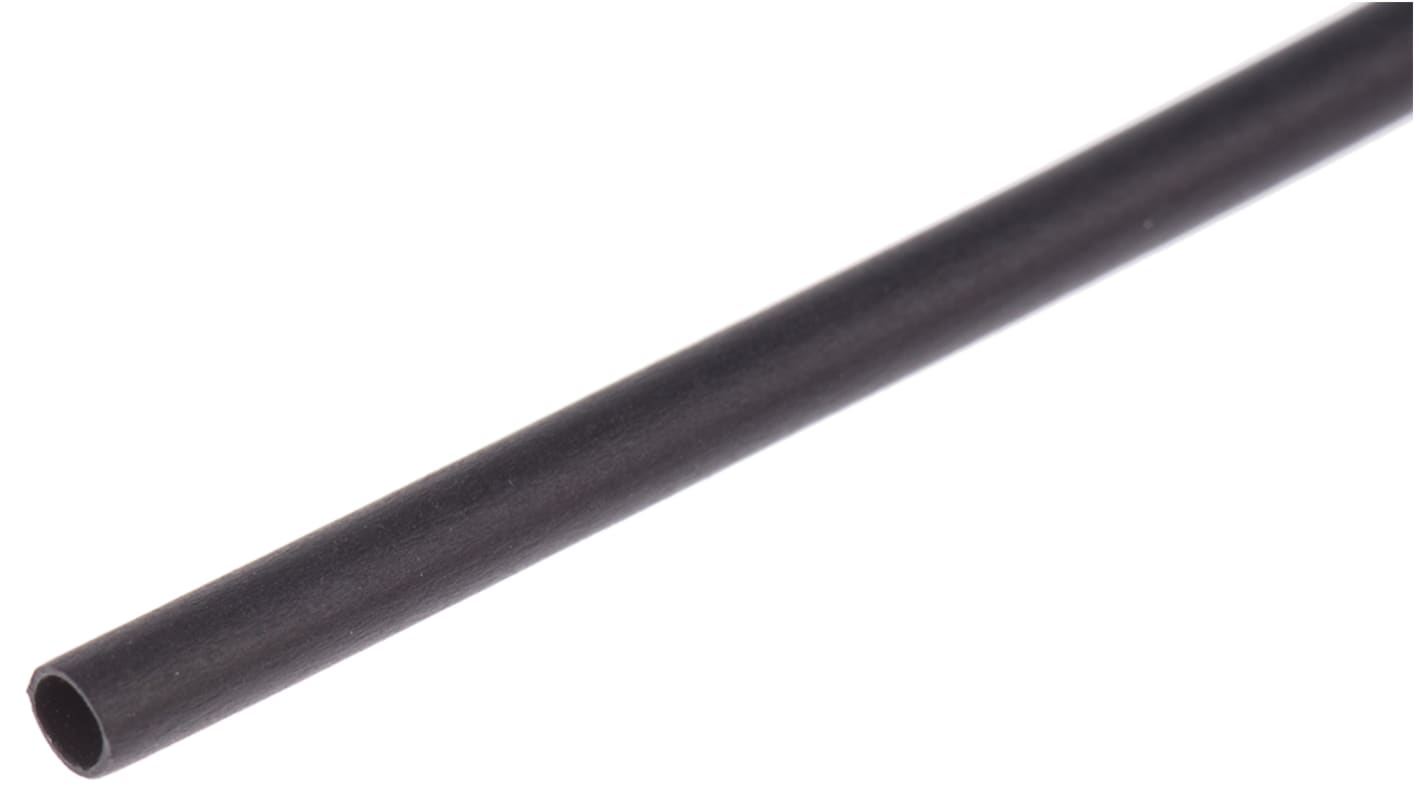 RS PRO Heat Shrink Tubing, Black 1.6mm Sleeve Dia. x 300mm Length 2:1 Ratio