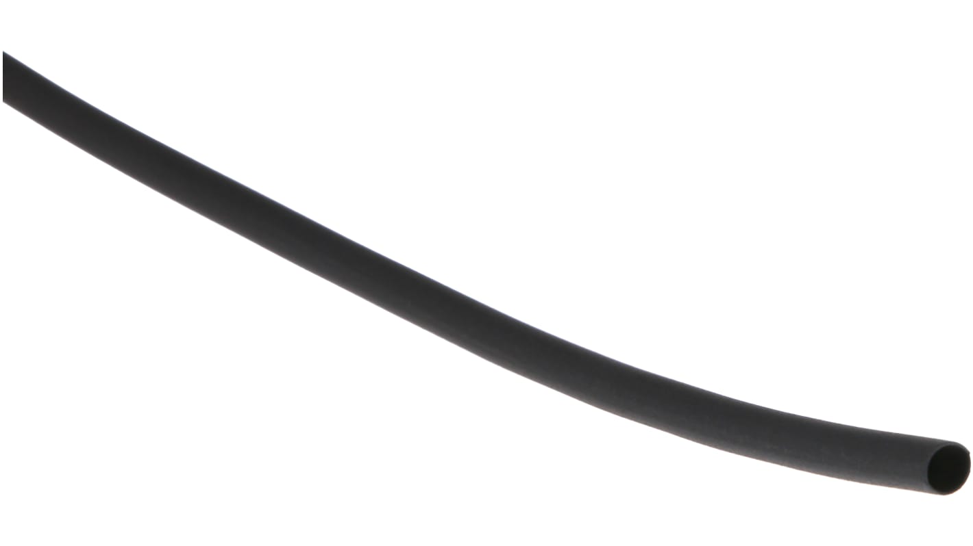 RS PRO Heat Shrink Tubing, Black 3.2mm Sleeve Dia. x 300mm Length 2:1 Ratio