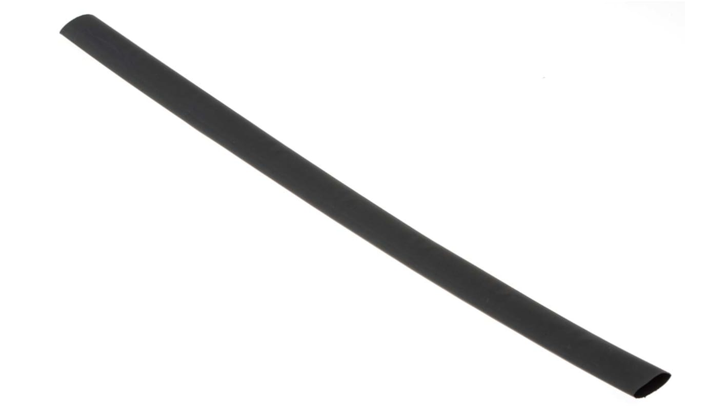 RS PRO Wärmeschrumpfschlauch, Polyolefin Schwarz, Ø 12.7mm Schrumpfrate 2:1, Länge 300mm