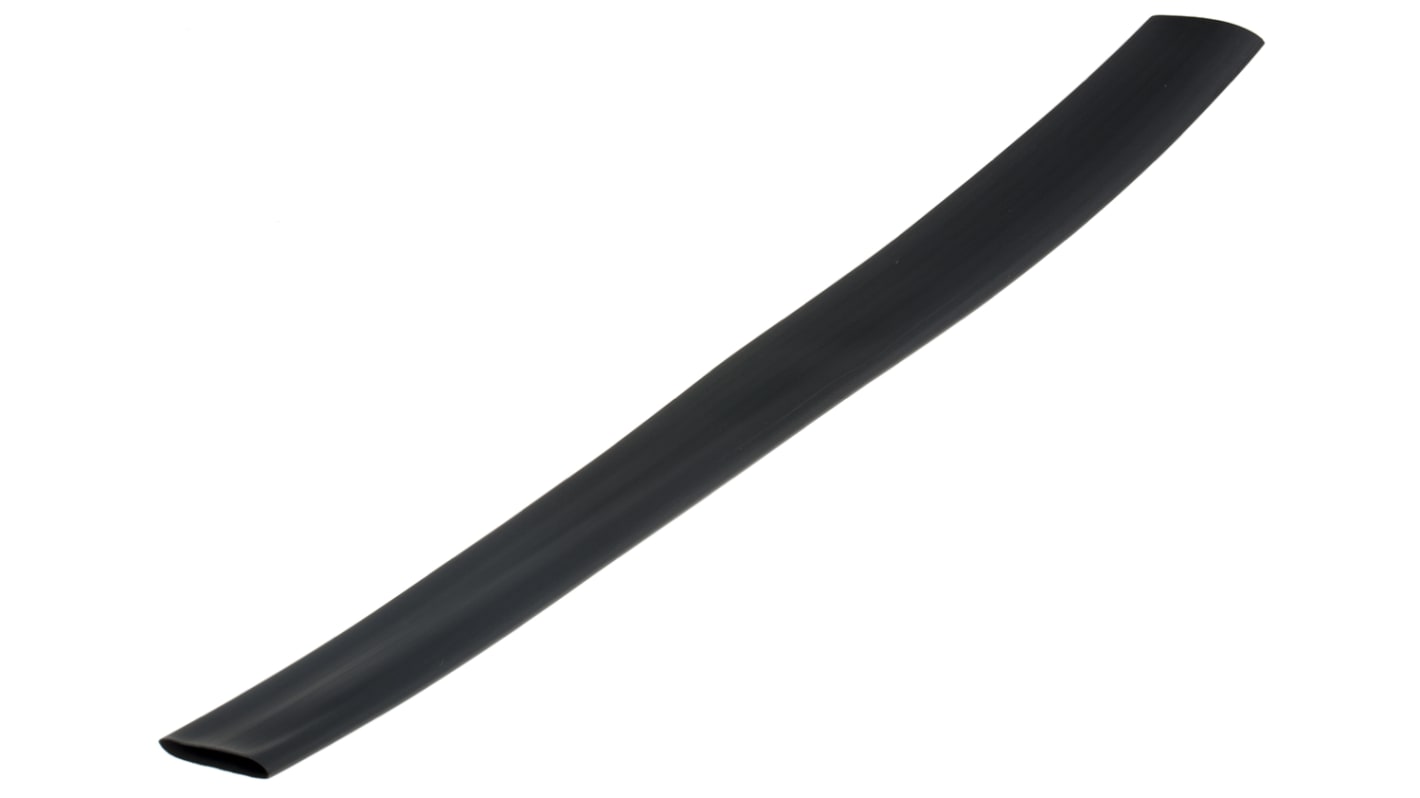 RS PRO Wärmeschrumpfschlauch, Polyolefin Schwarz, Ø 19.1mm Schrumpfrate 2:1, Länge 300mm