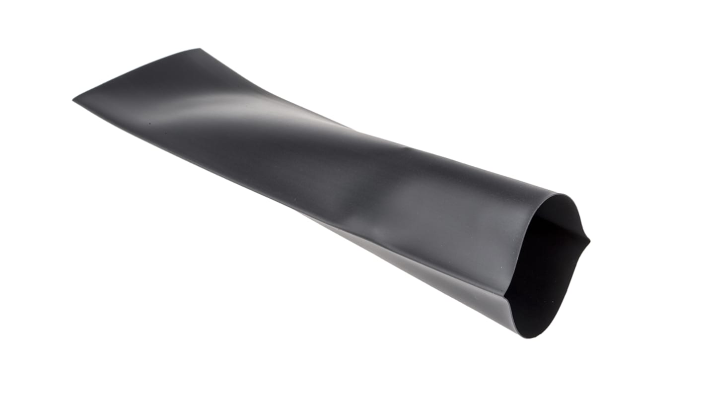 RS PRO Wärmeschrumpfschlauch, Polyolefin Schwarz, Ø 50.8mm Schrumpfrate 2:1, Länge 300mm