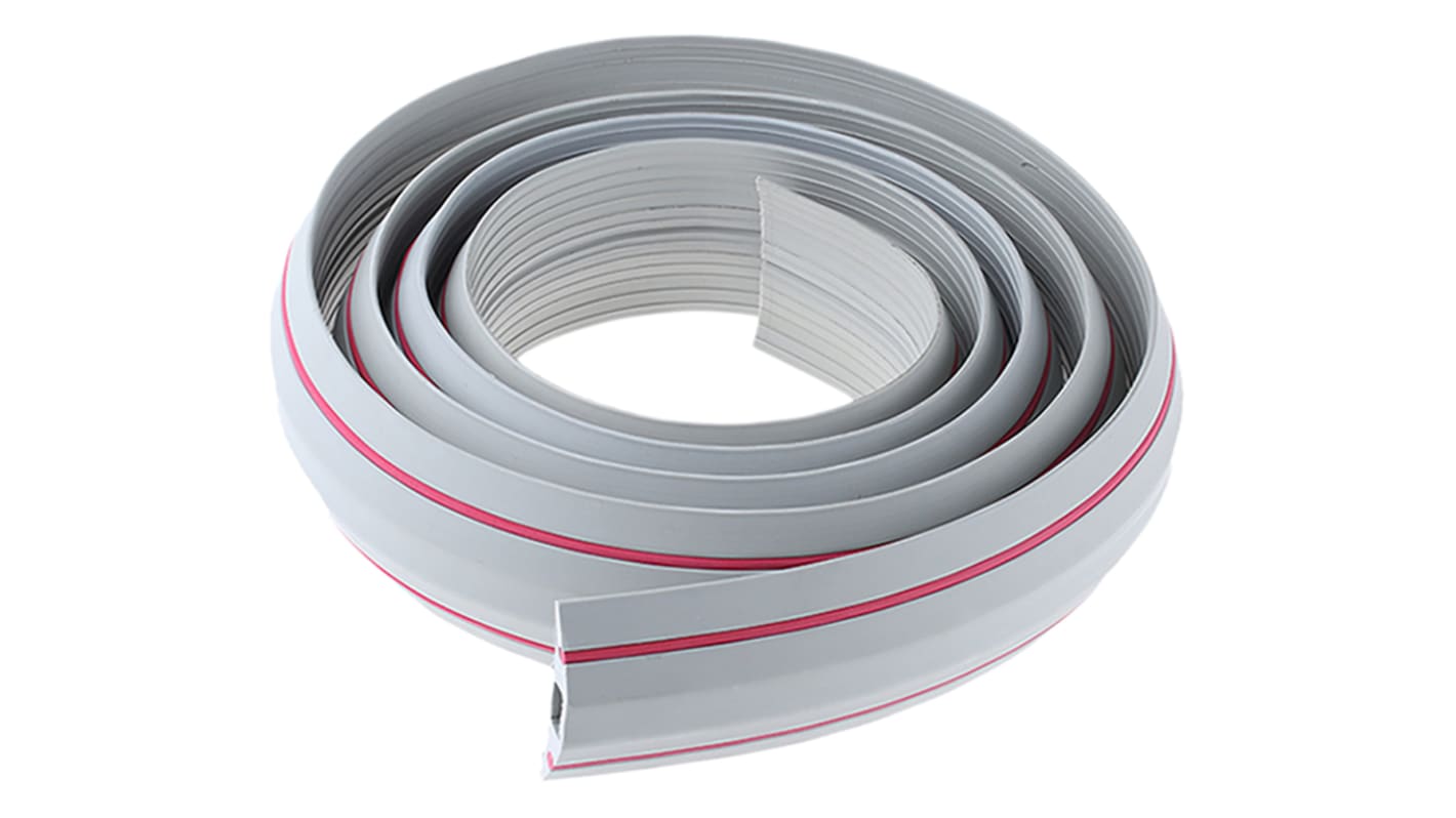Vulcascot 3m Grey/Red Cable Cover, 14 x 8mm Inside dia.