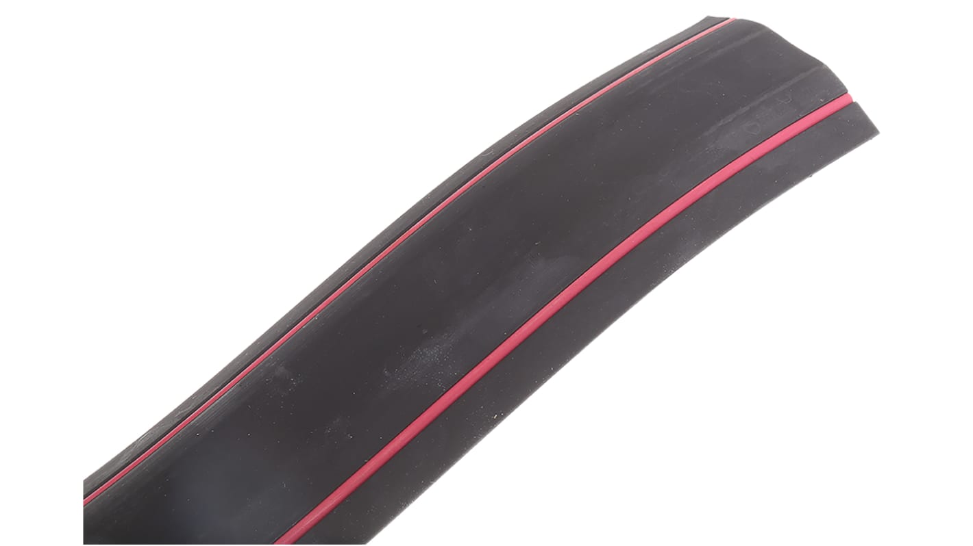 Canalina passacavi Vulcascot, colore Nero/Rosso, Ø interno 30 x 10mm, lunghezza 3m, larghezza 83 mm