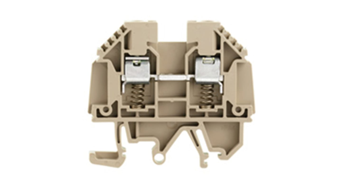 Weidmüller WDU Series Brown DIN Rail Terminal Block, 4mm², Single-Level, Screw Termination