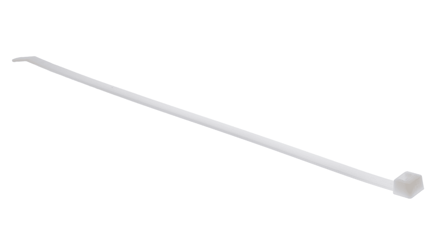 HellermannTyton Cable Tie, 300mm x 7.6 mm, Natural Polyamide 6.6 (PA66), Pk-100