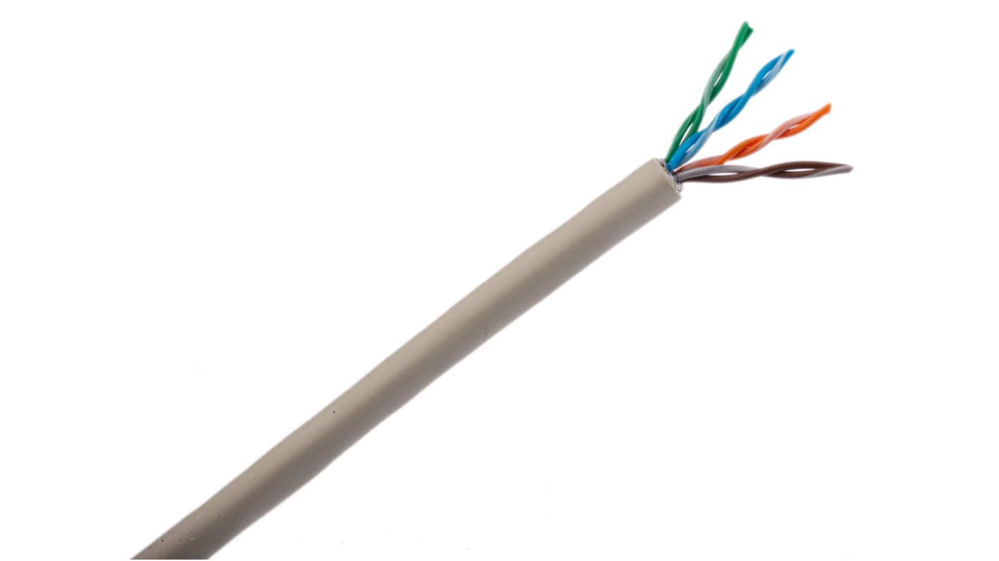 Belden Cat5e Ethernet Cable, SF/UTP, Grey LSZH Sheath, 100m, Low Smoke Zero Halogen (LSZH)