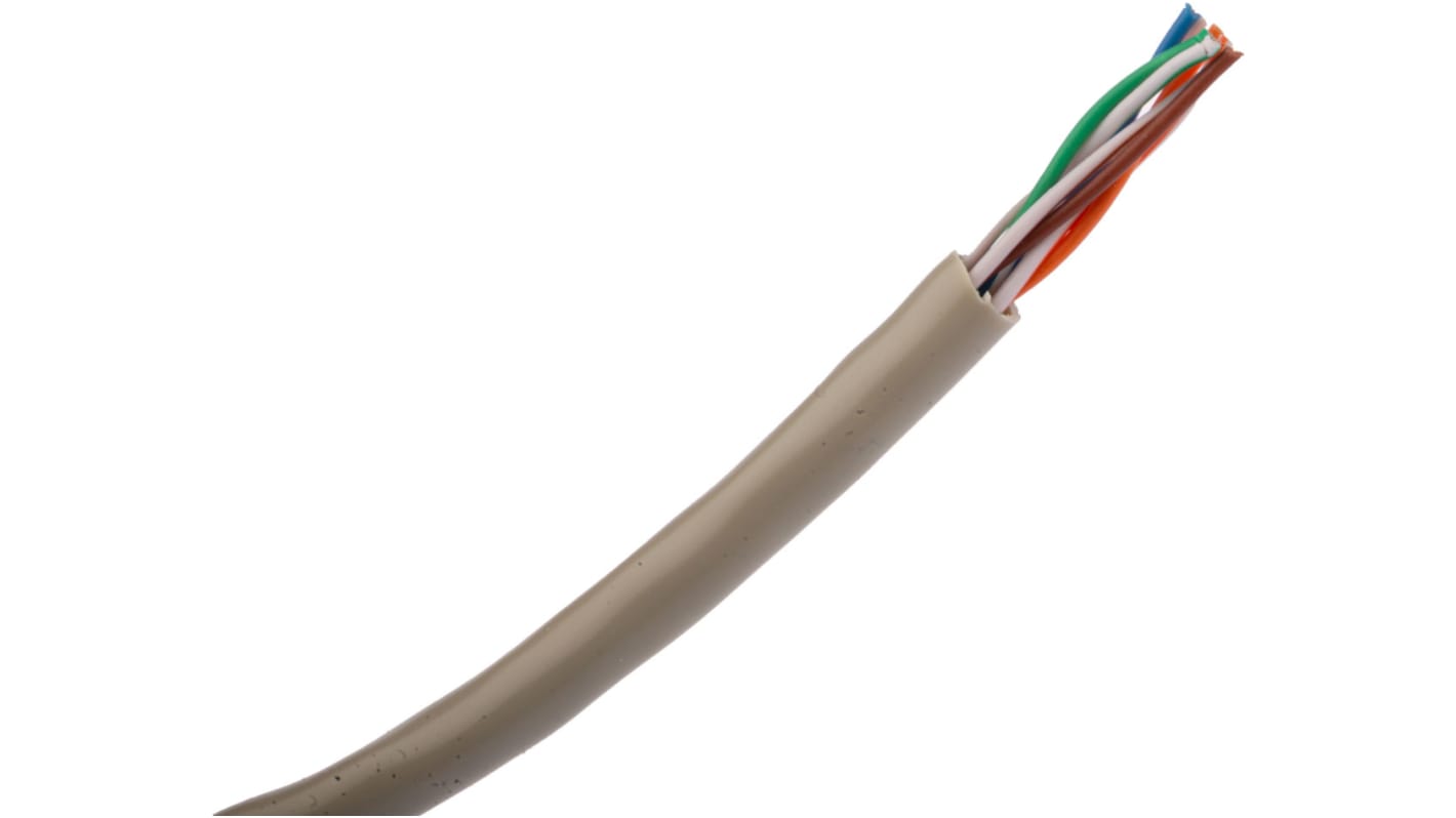 Cavo Ethernet Cat5e (U/UTP) Belden, guaina in PVC col. Grigio, L. 304m, Senza terminazione