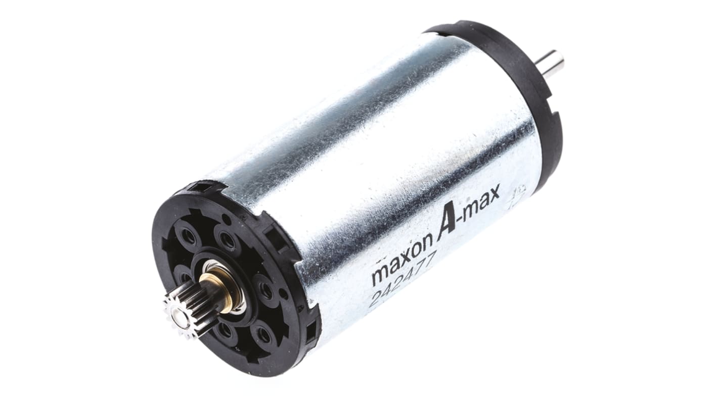 Motor DC Maxon, 12 V, 15 W, 4670 rpm, par máx. 3.6 Ncm, Ø de eje 4mm