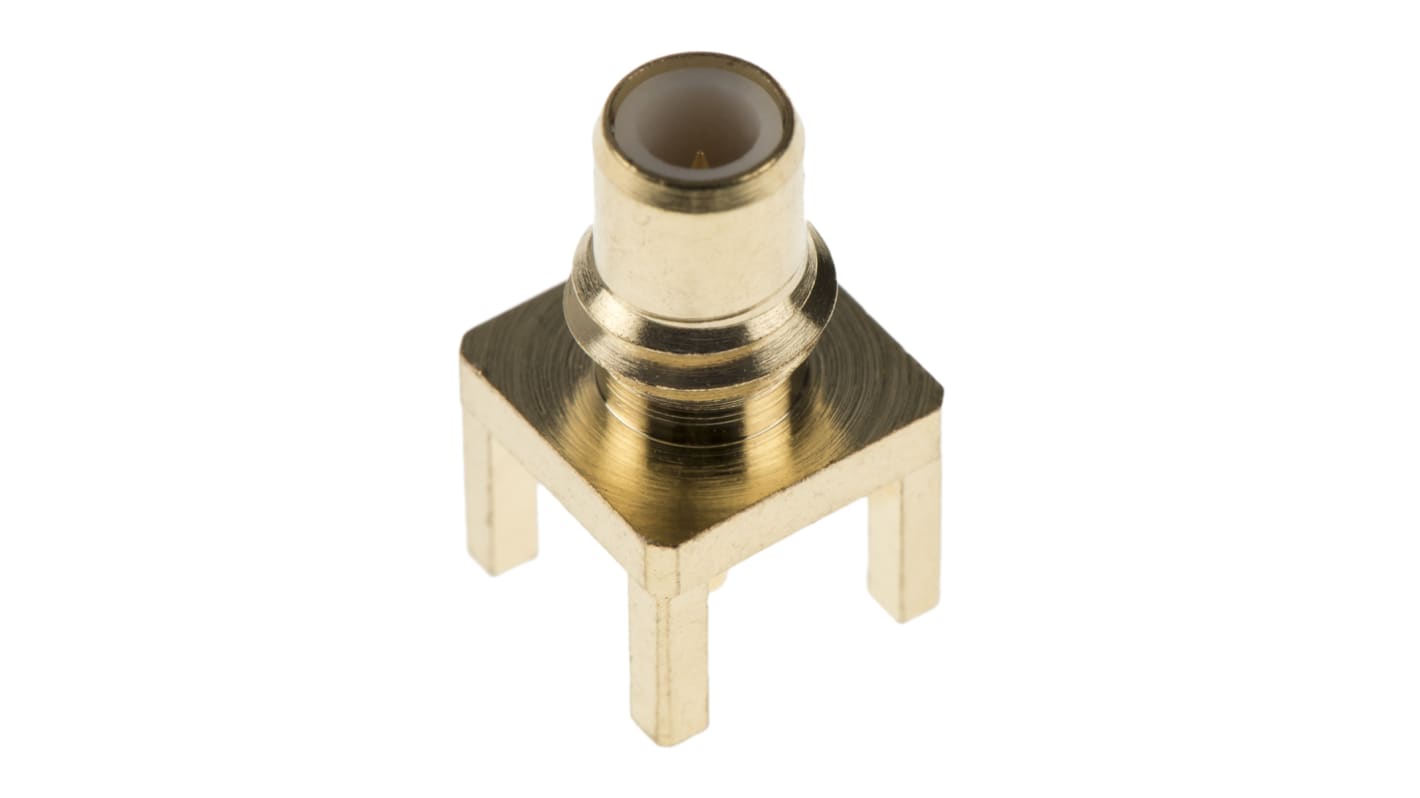 TE Connectivity, jack Through Hole SMC Connector, 50Ω, Solder Termination, Straight Body