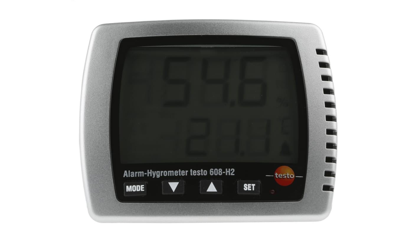 Higrómetro digital Testo 608-H2, calibrado RS, humedad máx. 98%HR, temperatura máx. +70°C