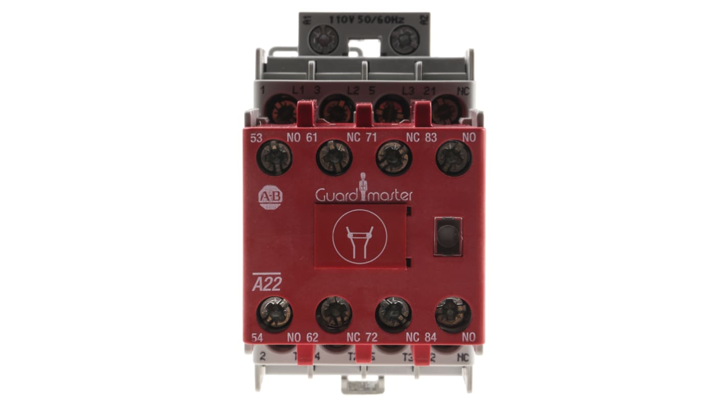 Allen Bradley 100S-C Leistungsschütz / 110 V ac Spule, 3 -polig 5 Schließer + 3 Öffner, 525 V ac / 16 A, Sicherheit
