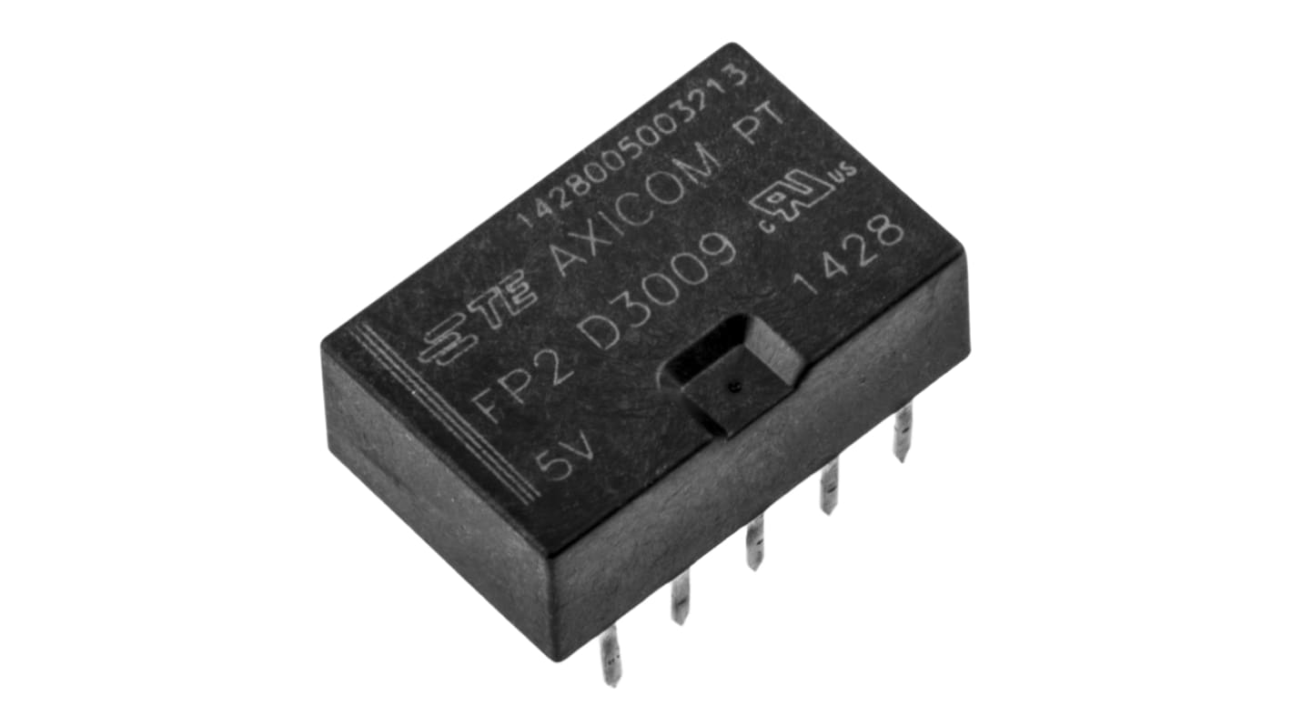 TE Connectivity Surface Mount Signal Relay, 9V dc Coil, 2A Switching Current, DPDT