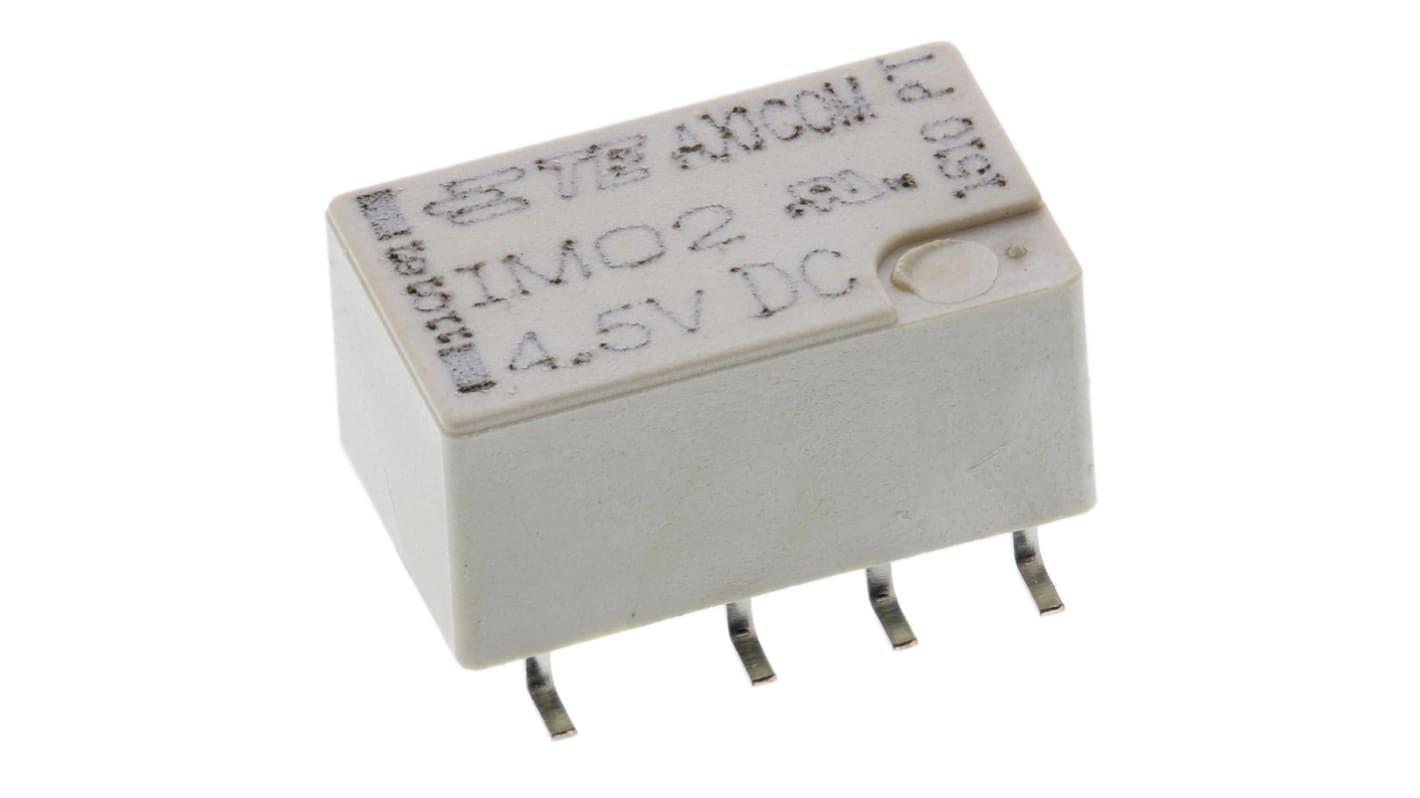 TE Connectivity Surface Mount Signal Relay, 4.5V dc Coil, 2A Switching Current, DPDT