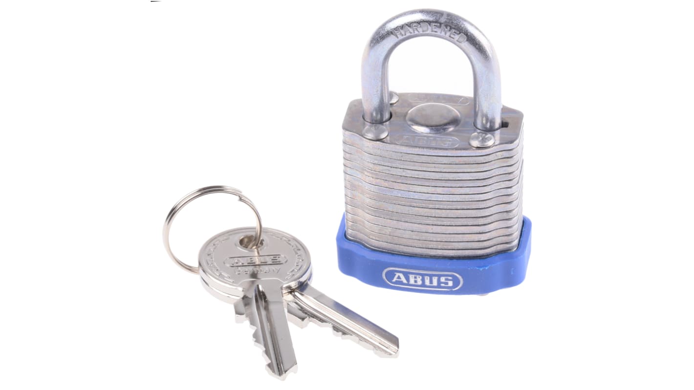 ABUS スチール製南京錠 スチール グレー