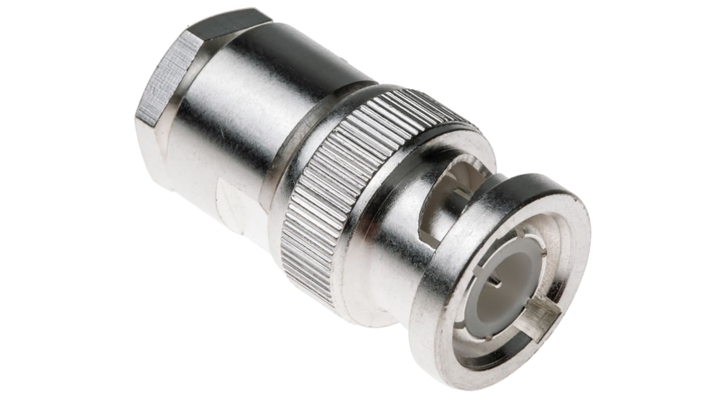 TE Connectivity, Plug Cable Mount BNC Connector, 50Ω, Through Hole Termination, Straight Body