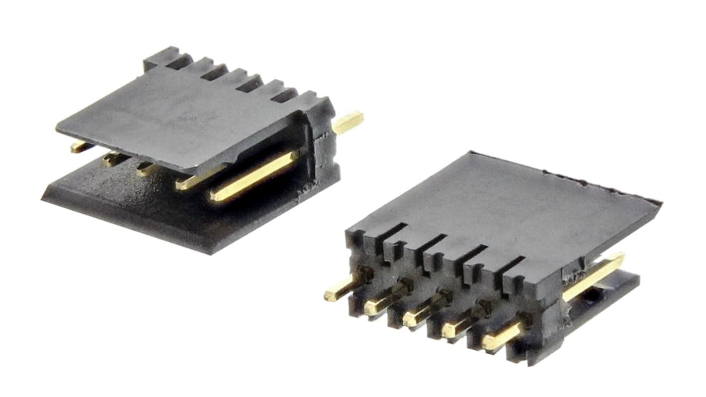 Conector macho para PCB Stelvio Kontek serie 475 de 5 vías, 1 fila, paso 2.54mm, para soldar, Montaje en orificio