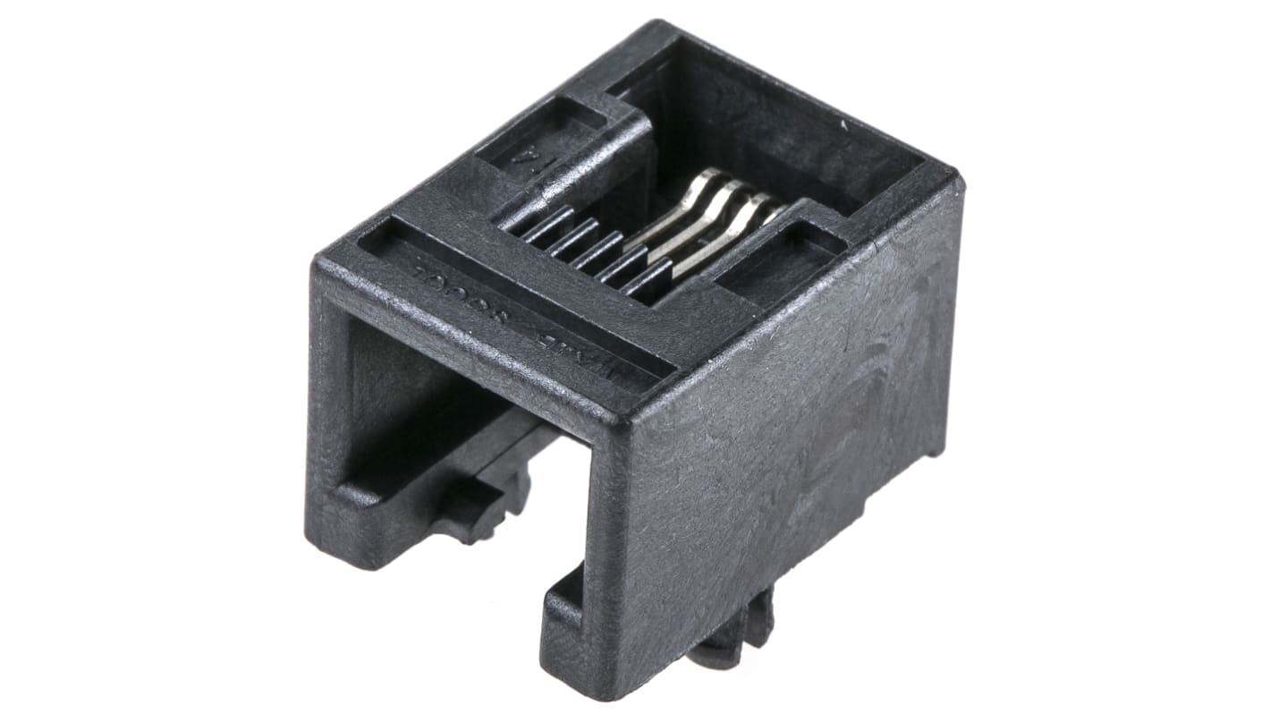 Molex 95501 Cat.3 RJ22-Steckverbinder Buchse 6P4C-polig Ungeschirmt, Kabelmontage abgewinkelt