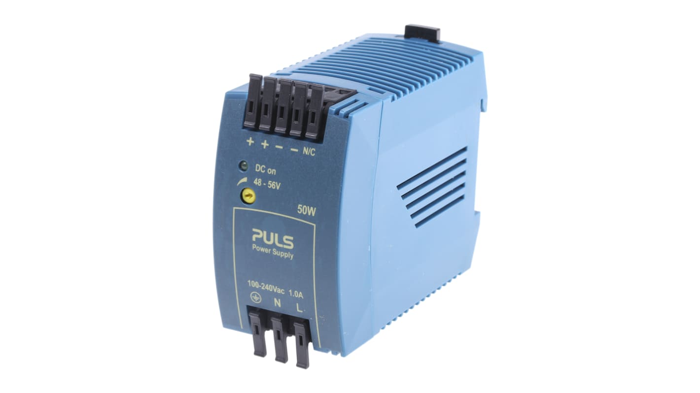 PULS MiniLine MLY Switch Mode DIN Rail Power Supply, 100 → 240V ac ac Input, 48V dc dc Output, 1.05A Output, 50W