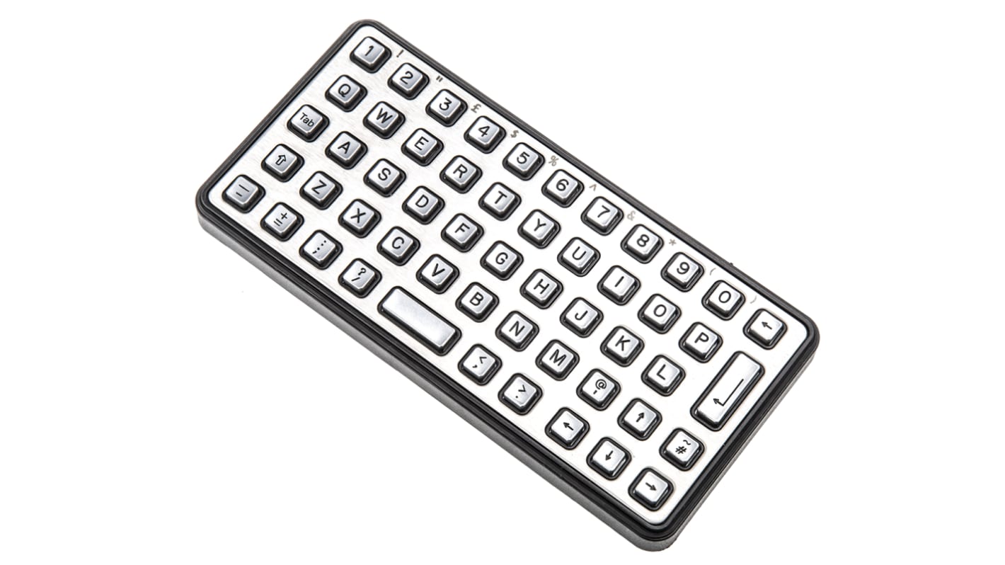 Storm Tastatur QWERTY (GB) Kabelgebunden Silber PS/2 Kompakt