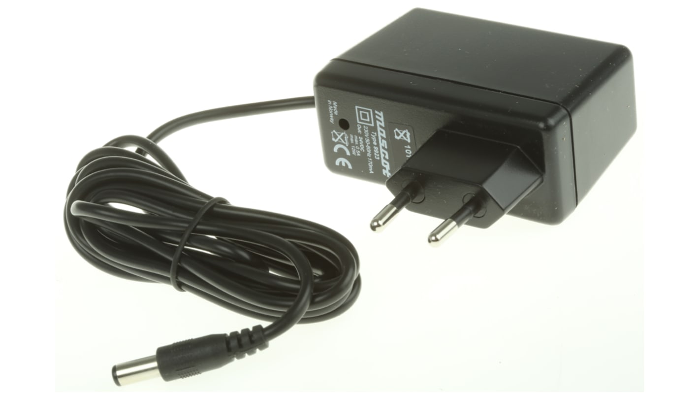 Mascot 12W Plug-In AC/DC Adapter 24V dc Output, 500mA Output