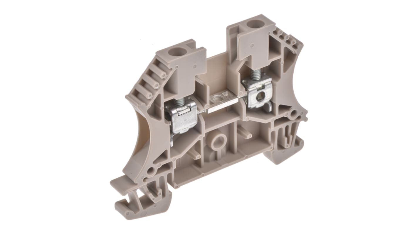 1781730000 Weidmuller WDU Series Dark Beige DIN Rail Terminal Block