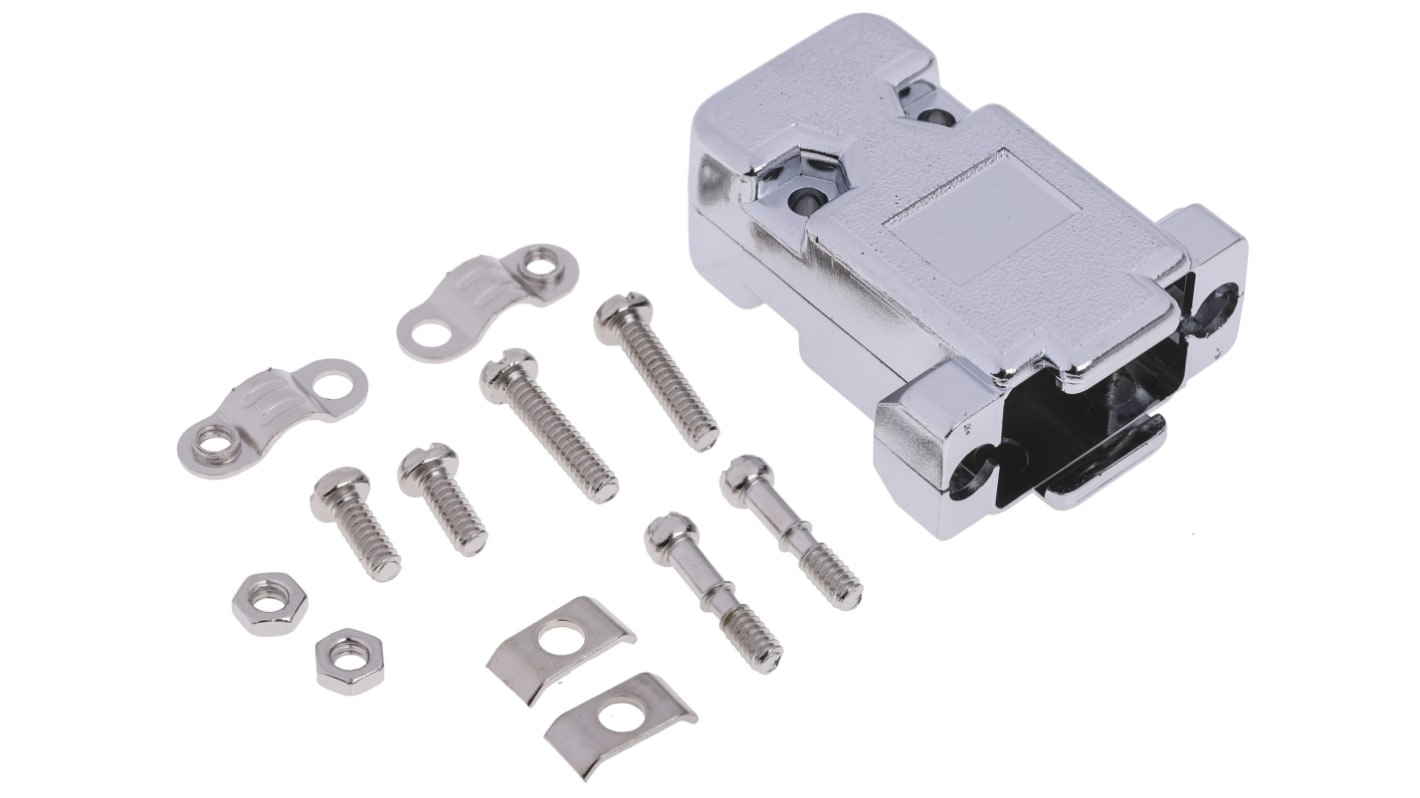 MH Connectors MHCCOV-MP D-Sub-Gehäuse gerade, 9-polig, Silber, Größe E, aus ABS