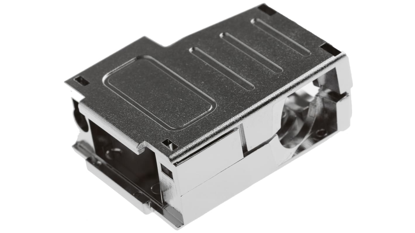 MH Connectors MHDSSK-T/M Series ABS Angled, Straight D Sub Backshell, 9 Way, Strain Relief