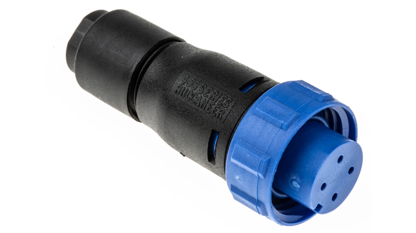 Bulgin Circular Connector, 4 Contacts, Cable Mount, Miniature Connector, Socket, Female, IP68, Buccaneer 400 Series