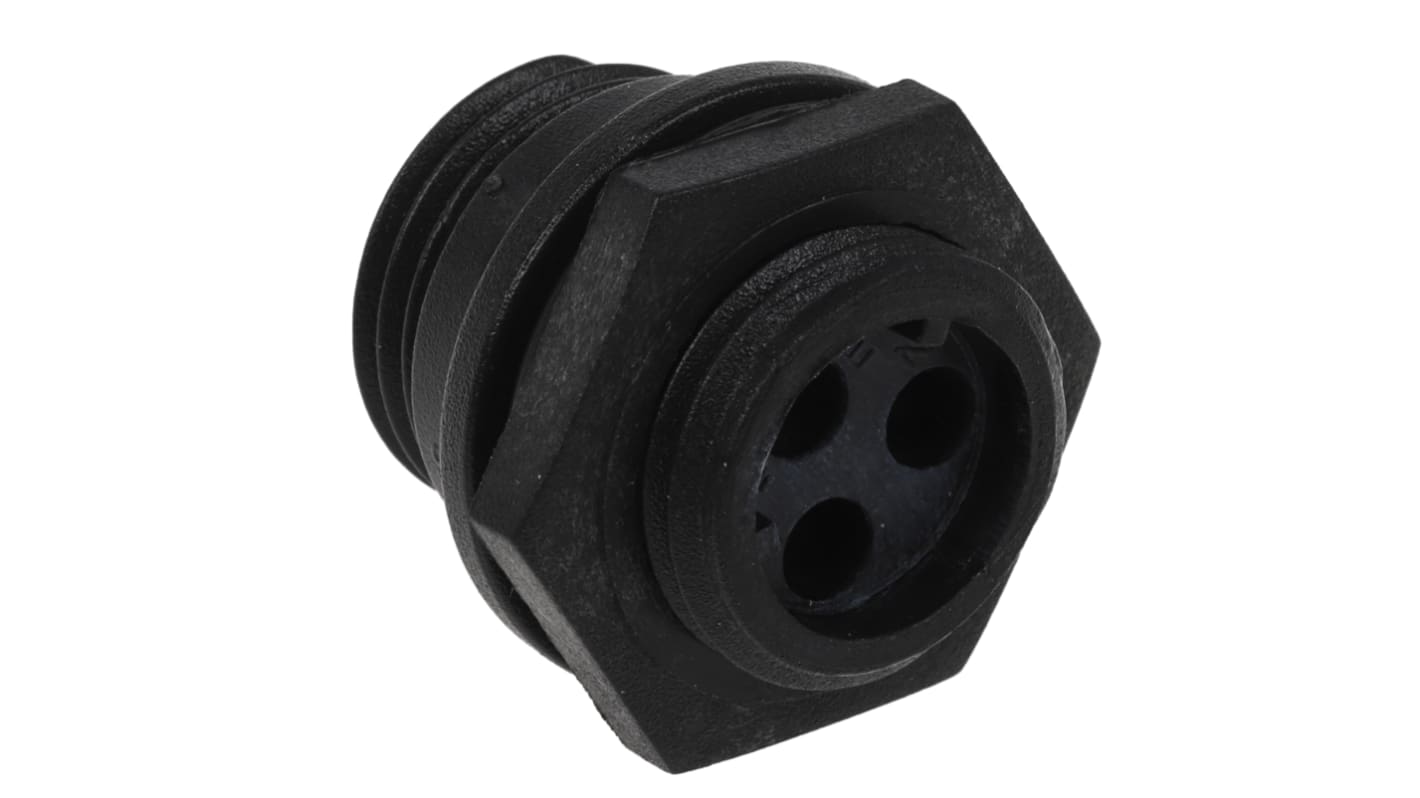PX0412/03P Bulgin Circular Connector, 3 Contacts, Front Mount