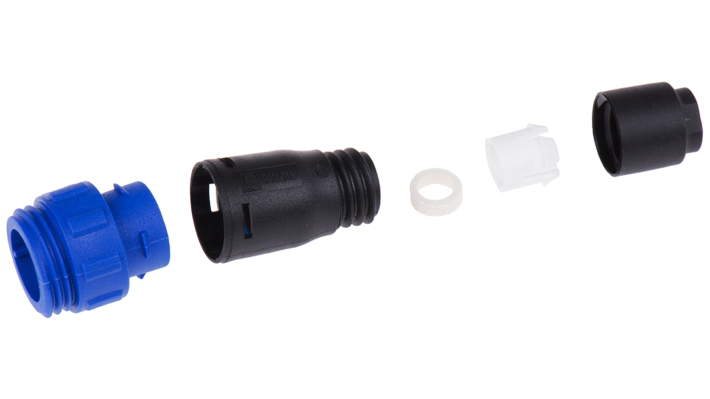 Bulgin Circular Connector, 8 Contacts, Cable Mount, Miniature Connector, Plug, Male, IP68, Buccaneer 400 Series