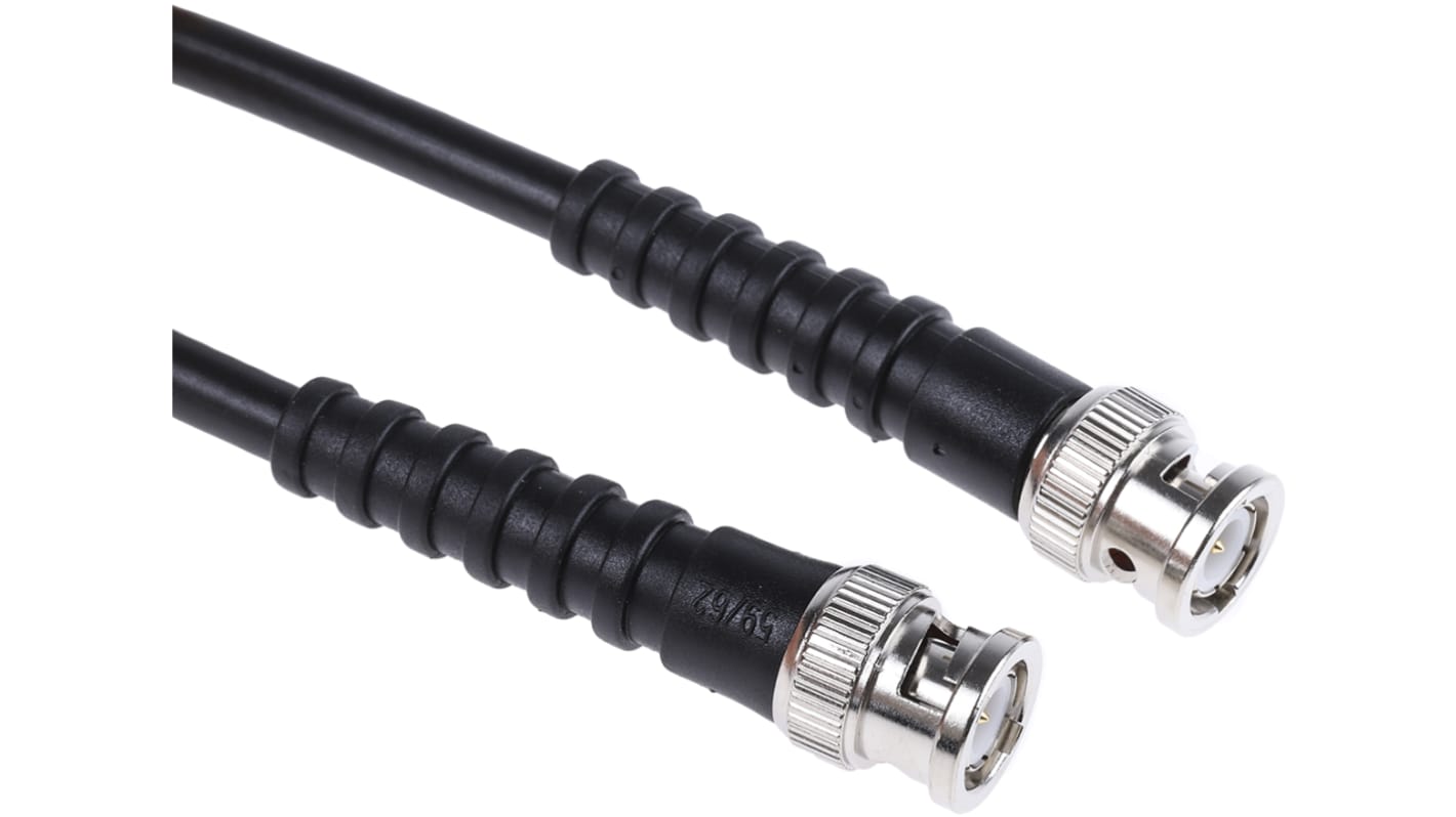 RS PRO Male BNC to Male BNC Coaxial Cable, 500mm, RG59 Coaxial, Terminated