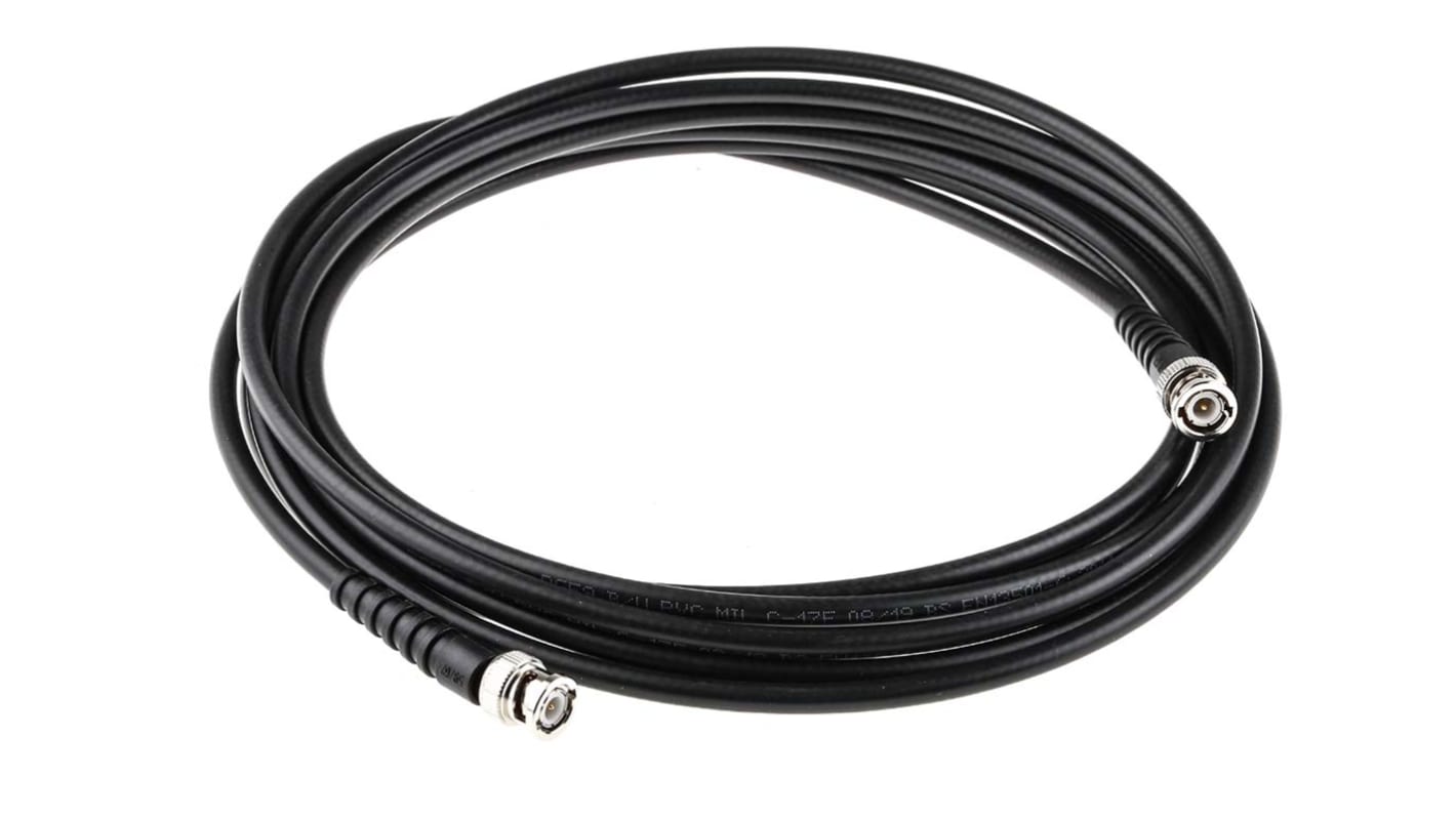 RS PRO Male BNC to Male BNC Coaxial Cable, 5m, RG59 Coaxial, Terminated