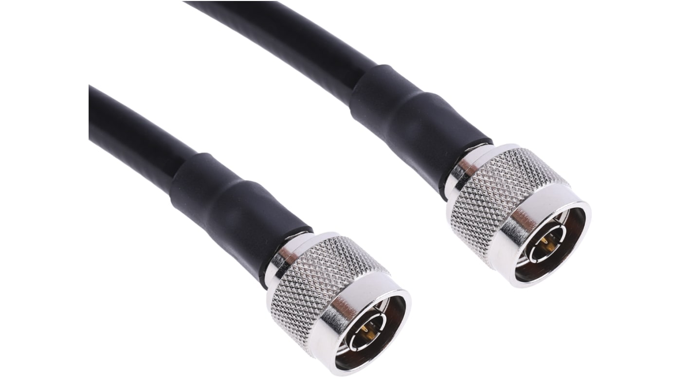 RS PRO Male N Type to Male N Type Coaxial Cable, 2m, RG213 Coaxial, Terminated