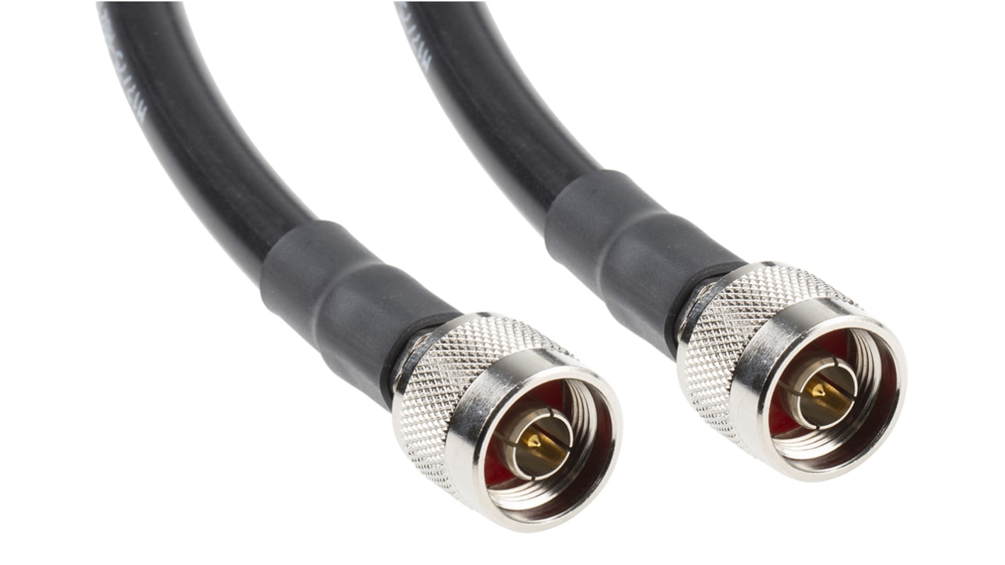 RS PRO Male N Type to Male N Type Coaxial Cable, 2m, RG214 Coaxial, Terminated