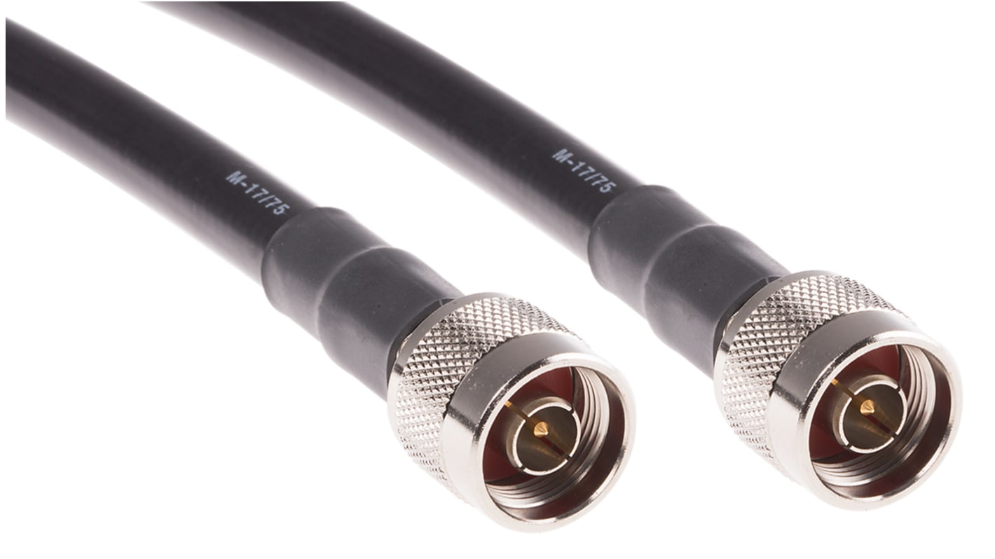 RS PRO Male N Type to Male N Type Coaxial Cable, 3m, RG214 Coaxial, Terminated