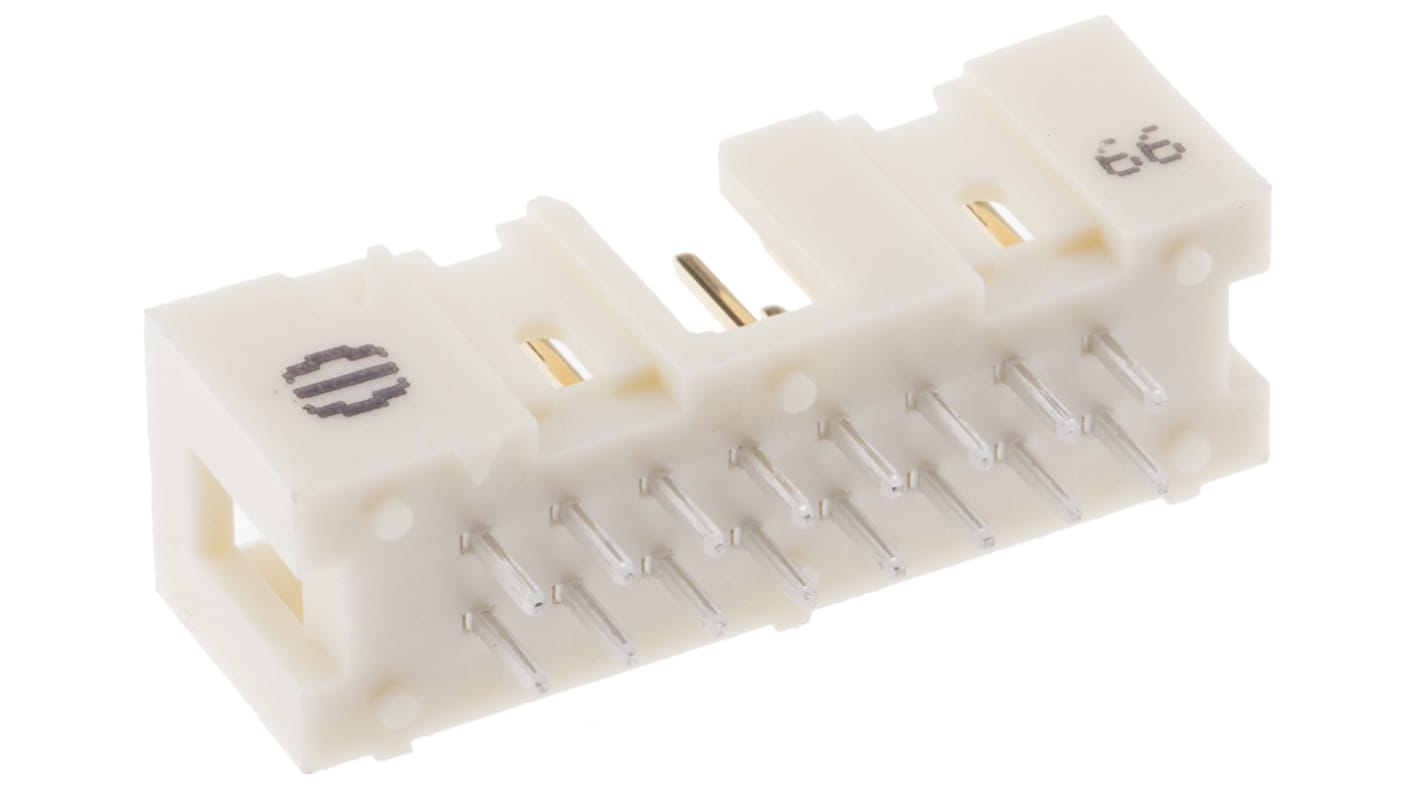 Harting SEK 19 Series Straight Through Hole PCB Header, 16 Contact(s), 2.54mm Pitch, 2 Row(s), Shrouded