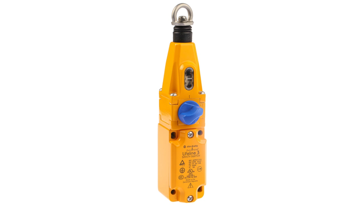 Rope activated stop switch,2NC 2NO M20