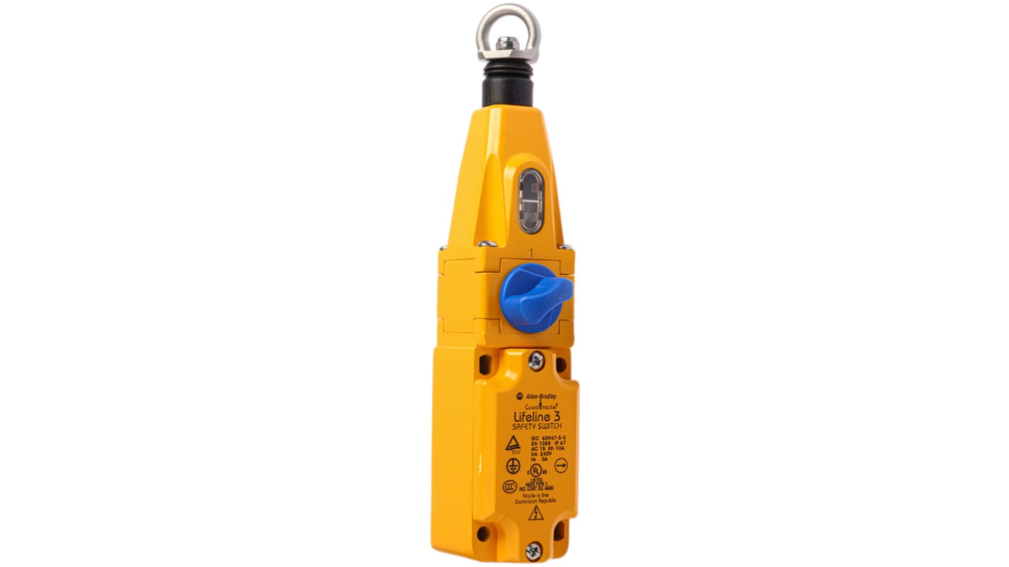 Rope activated stop switch,3NC 1NO M20