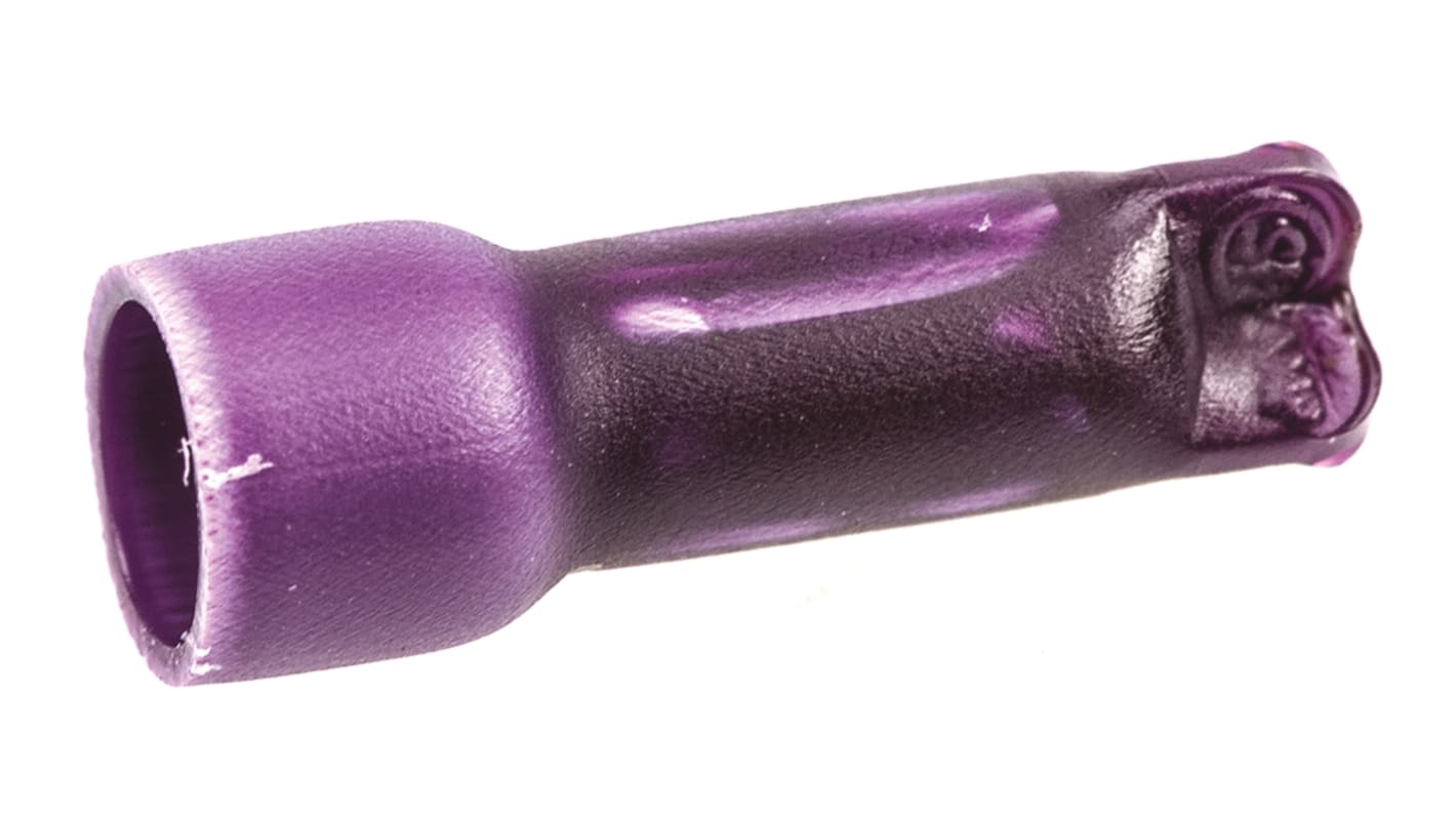 TE Connectivity Closed End Splice Connector, Purple, Insulated, Tin 22 → 14 AWG