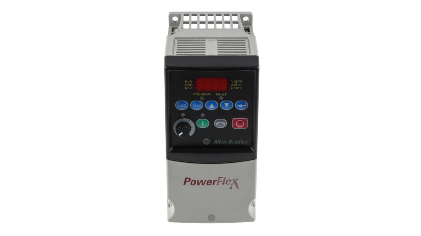 Allen Bradley Inverteres meghajtó, PowerFlex 4, 0.4 kW, 1 fázis, 240Hz, 230 V AC