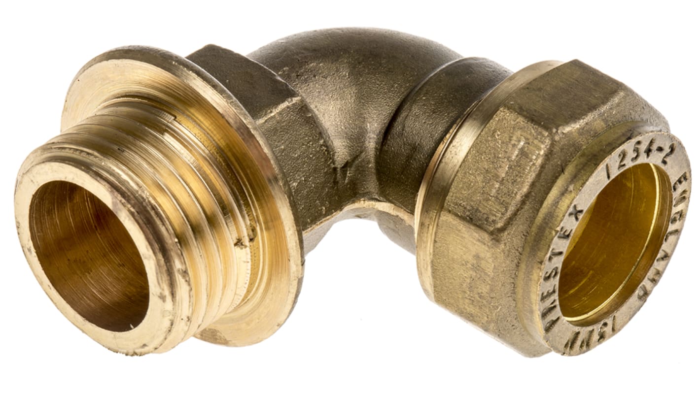 RS PRO Brass Compression Fitting, Elbow Coupler RS