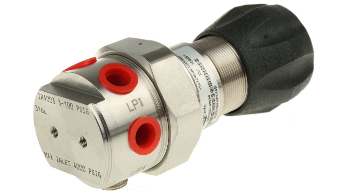 Parker NPT 1/4 Pneumatic Regulator - 2psi to 100psi, 1/4in, 400psi max. input